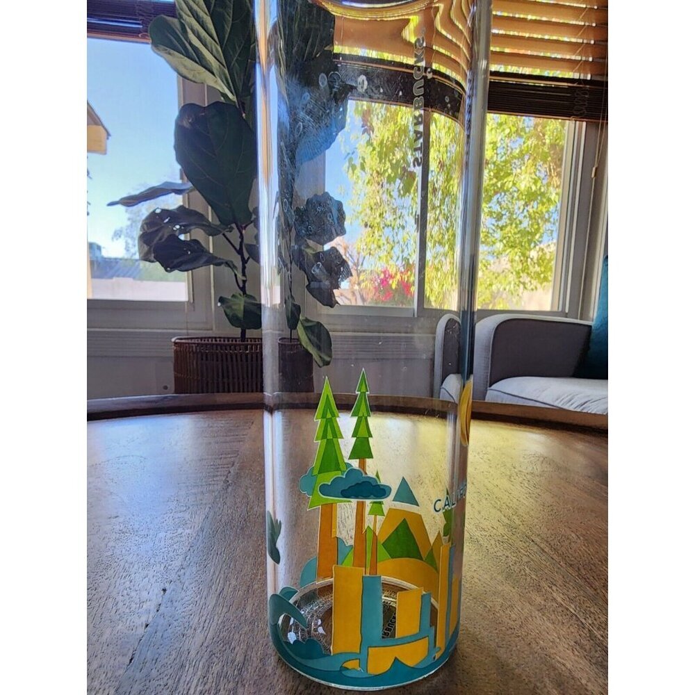2016 Starbucks California You Are Here Glass Water Bottle | 18.5oz - Picture 6 of 8